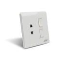 Himel HWDP2G1W2P 2 Gang Switch with 1 Gang 2 Pin Socket