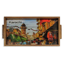 Iconic Karachi Street View Art Tray
