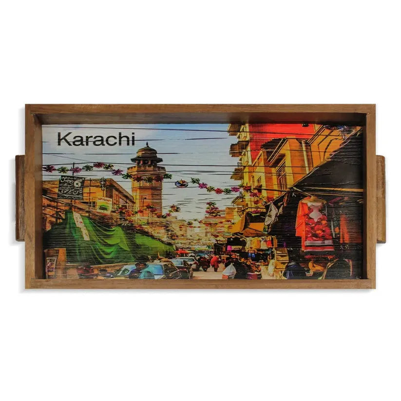 Iconic Karachi Street Art Tray Price in Pakistan Main image