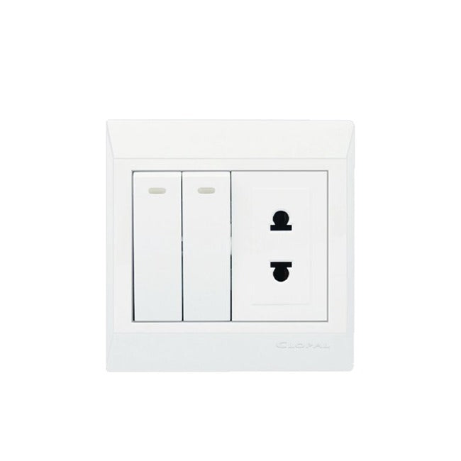 Ideas White 2 switch + 1 socket Outlet Price in Pakistan