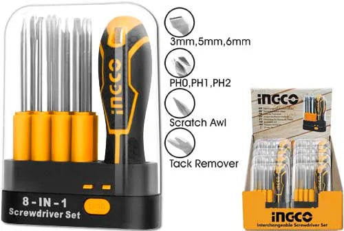 INGCO Interchangeable Screwdriver Set Price in Pakistan Main image