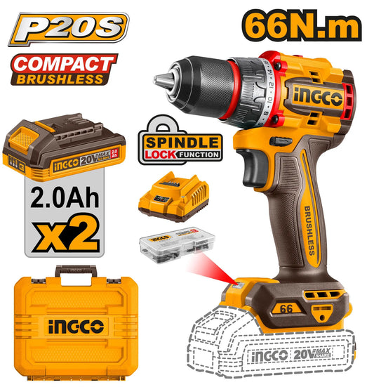 INGCO CDLI20668 Compact Brushless Cordless Drill Price in Pakistan