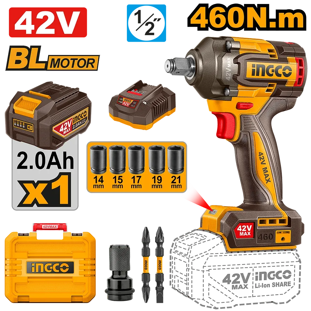 INGCO CIWLI42461 Cordless Impact Wrench Price In Pakistan Main image