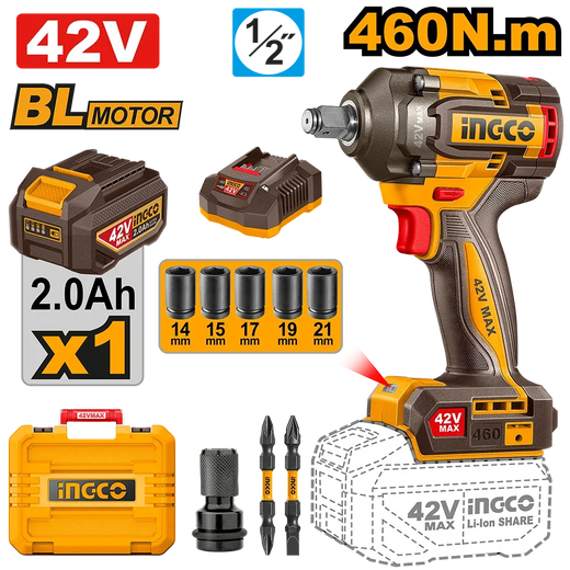 INGCO CIWLI42461 Cordless Impact Wrench Price In Pakistan