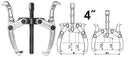 INGCO HGP08024 Two Jaws Puller