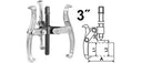 INGCO HGP08033 Three Jaws Puller