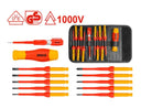 INGCO HKISD1201 12 Pcs Interchangeable Insulated Screwdriver Set