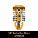 INGCO HKTS12122 12Pcs 1/2" Socket Set