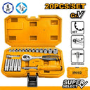 INGCO HKTS14201 20Pcs 1/4" Socket Set