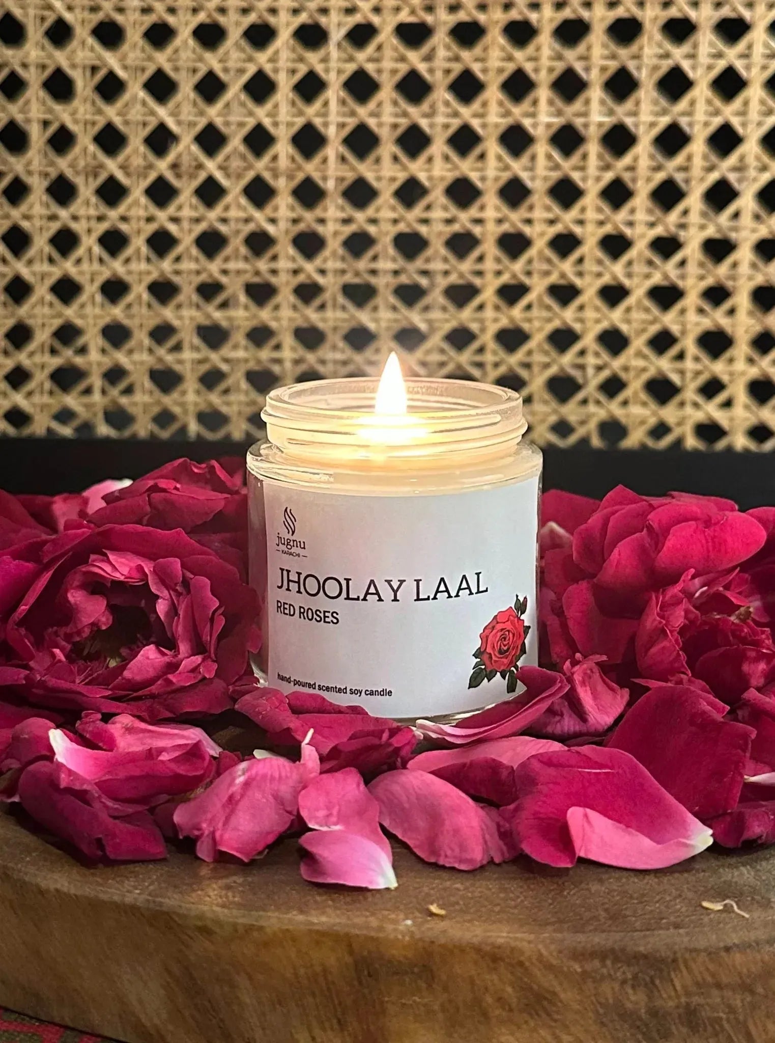 Hnad Poured Jhoolay Laal Scented Soy Candle in Price in Pakistan