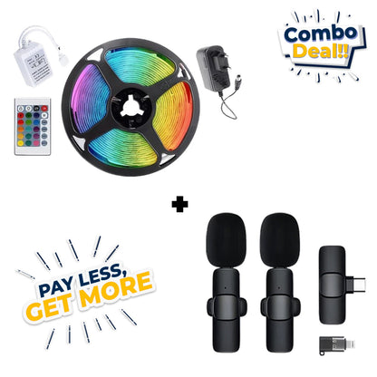 K9 Microphone + RGB Strip Light Price in Pakistan