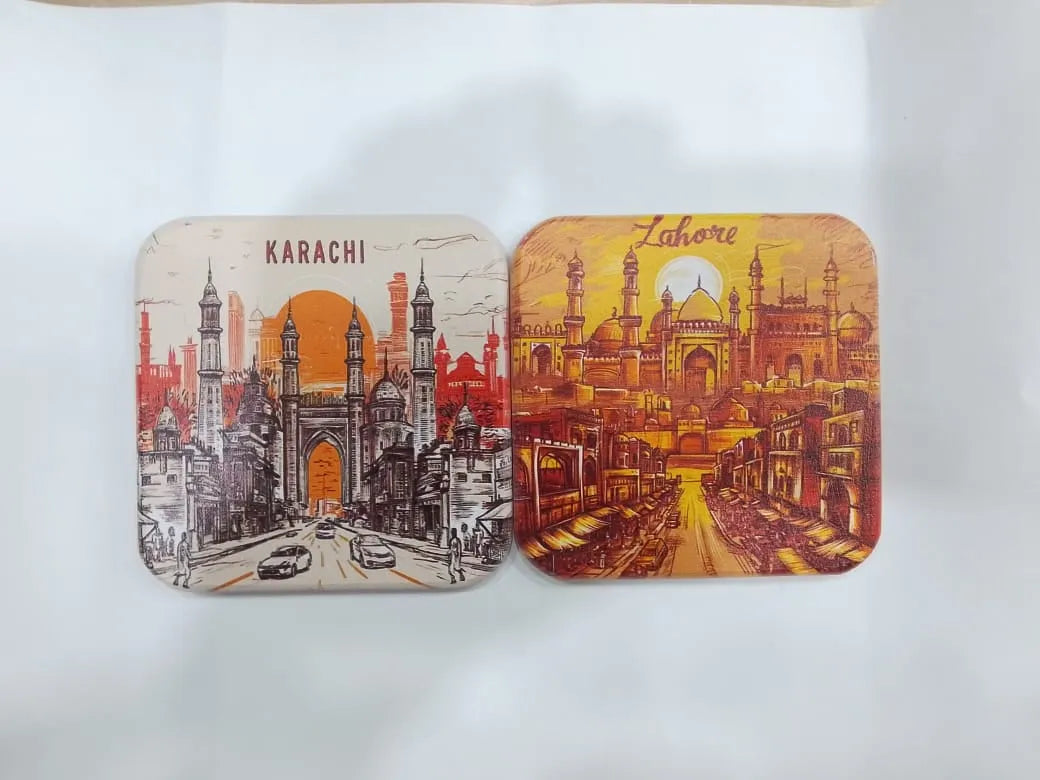 Karachi & Lahore Heritage Printed Wooden Tray Price In Pakistan