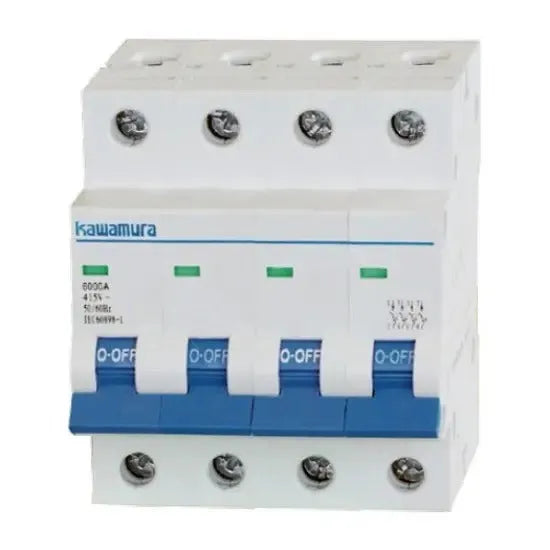 Kawamura Kwk 47 4 Pole MCB Breaker 6KA Price in Pakistan  Main image