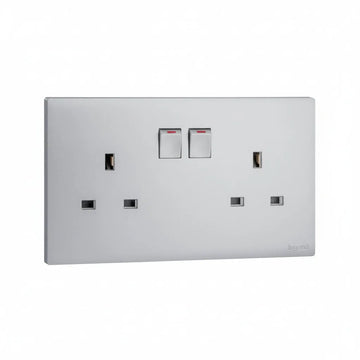Legrand Obria Series 2 Gang 13A Socket Outlet-Silver Price in Pakistan