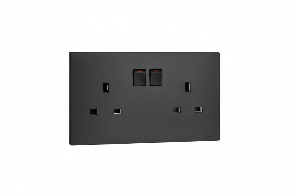 Legrand Obria Series 2 Gang 13A Socket Outlet-Black Price in Pakistan