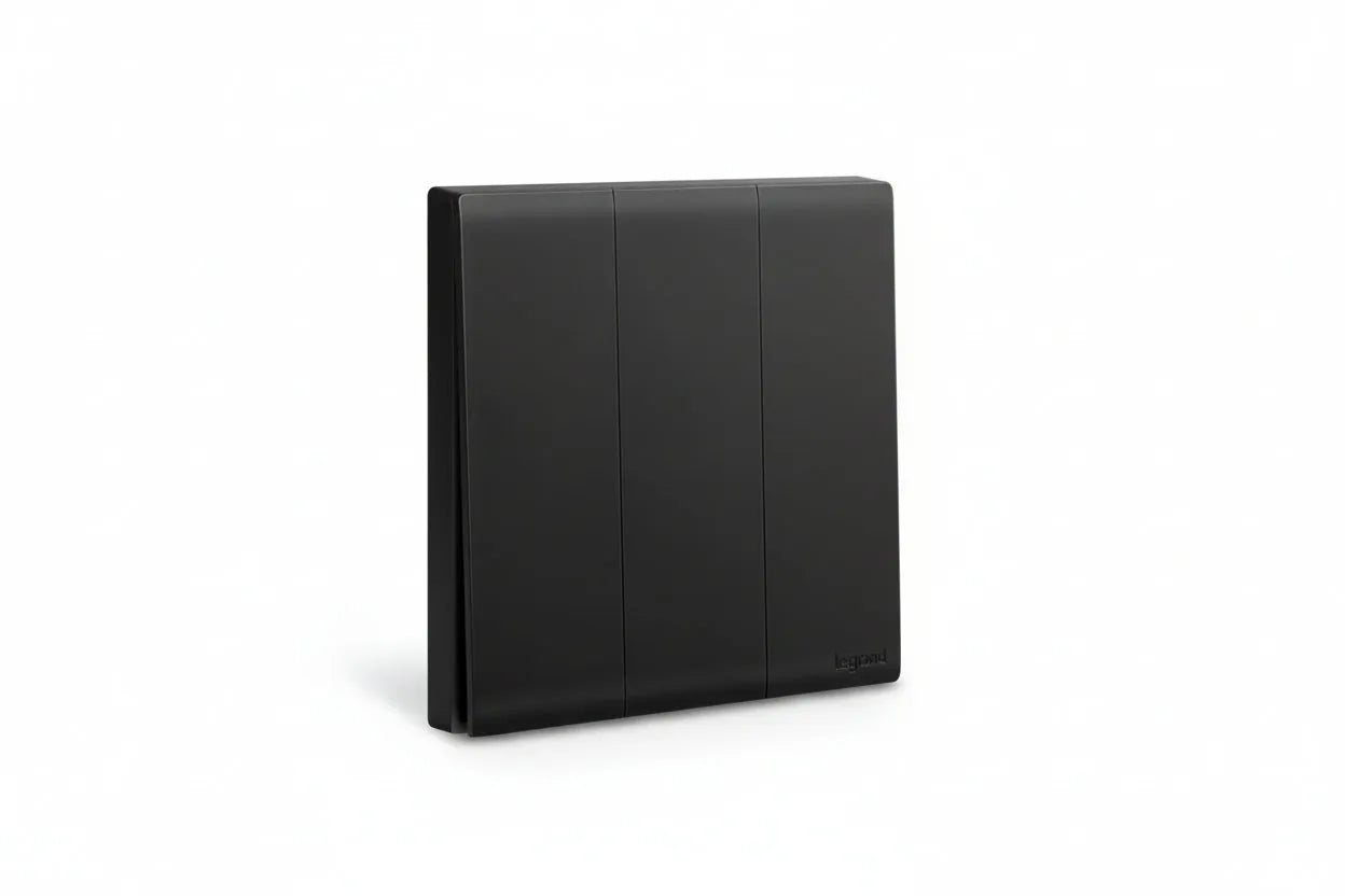 Legrand Obria Series 3 Gang Switch-Black Price in Pakistan