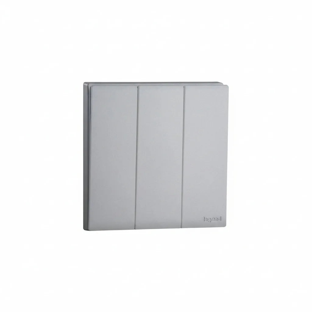 Legrand Obria Series 3 Gang Switch-Silver Price in Pakistan