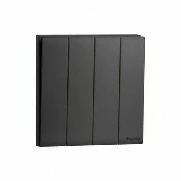 Legrand Obria Series 4 Gang Switch-Black Price in Pakistan