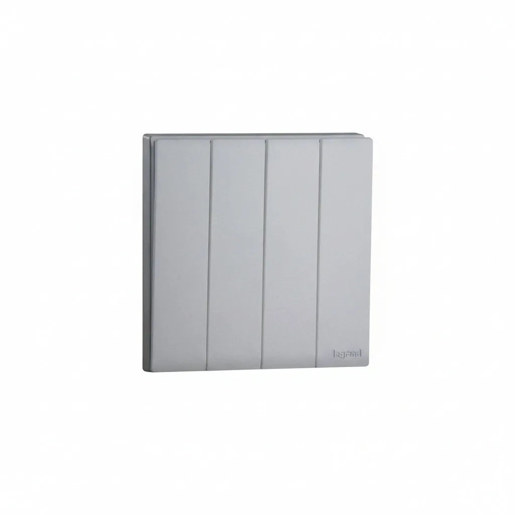 Legrand Obria Series 4 Gang Switch-Silver Price in Pakistan