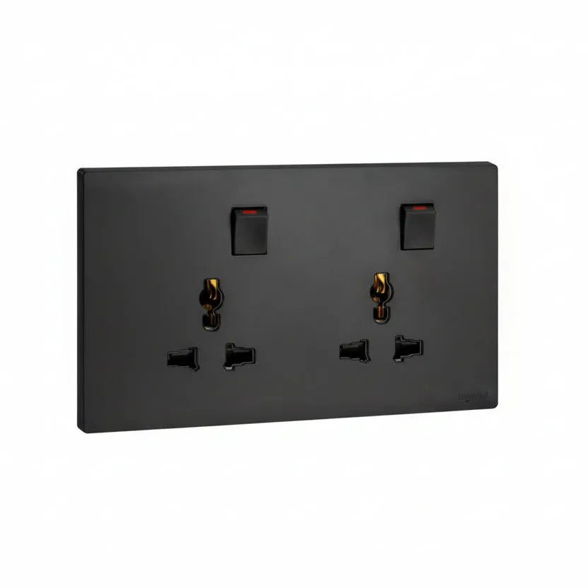 Legrand Obria Series Duplex Multi Socket Outlet-Black Price in Pakistan
