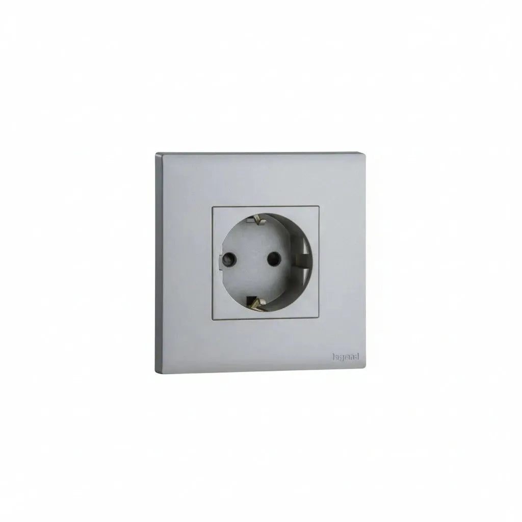 Legrand Obria Series Schuko Socket-Silver Price in Pakistan