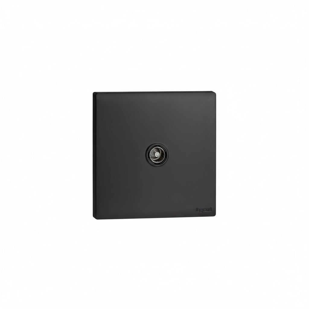 Legrand Obria Series Single TV Socket-Black Price in Pakistan