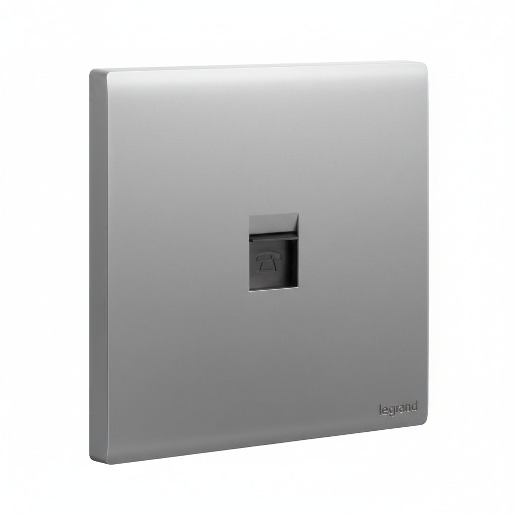 Legrand Obria Series Telephone Socket-Silver Price in Paksitan 