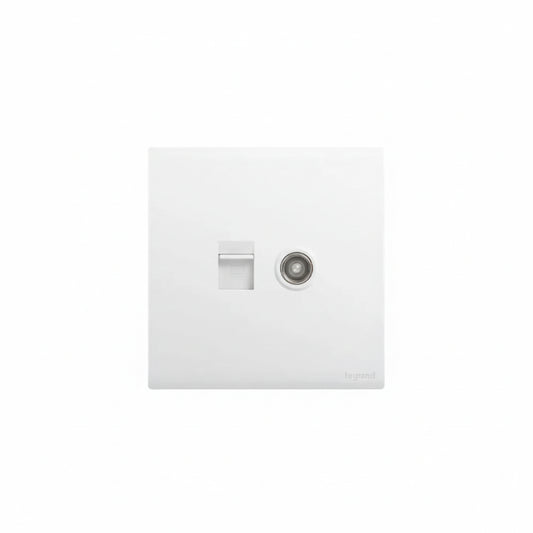 Legrand Obria Series TV + Data Combination Socket-White Price in Pakistan 