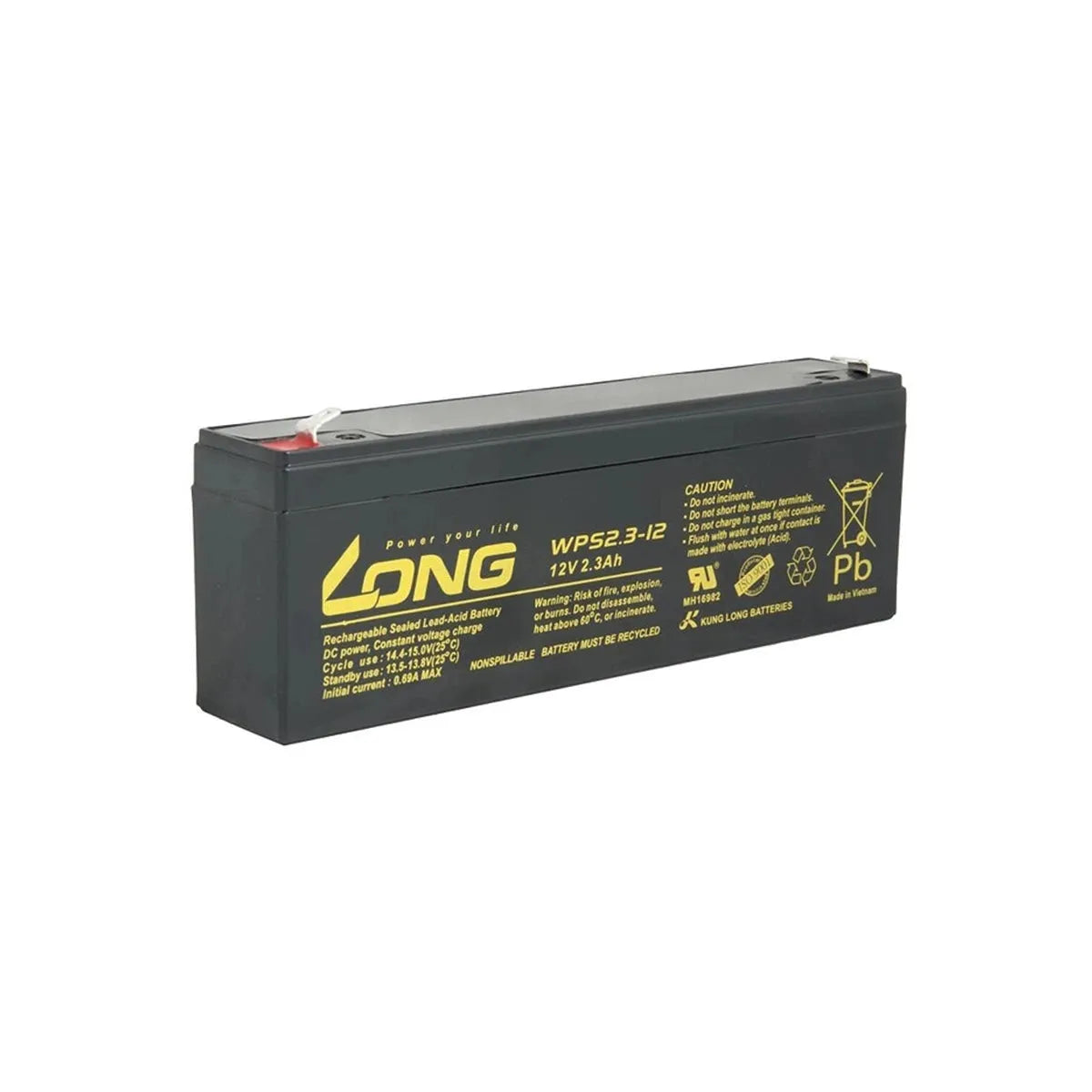 LONG WPS2.3-12 12V 2.3Ah Sealed Lead Acid Battery Price In Pakistan