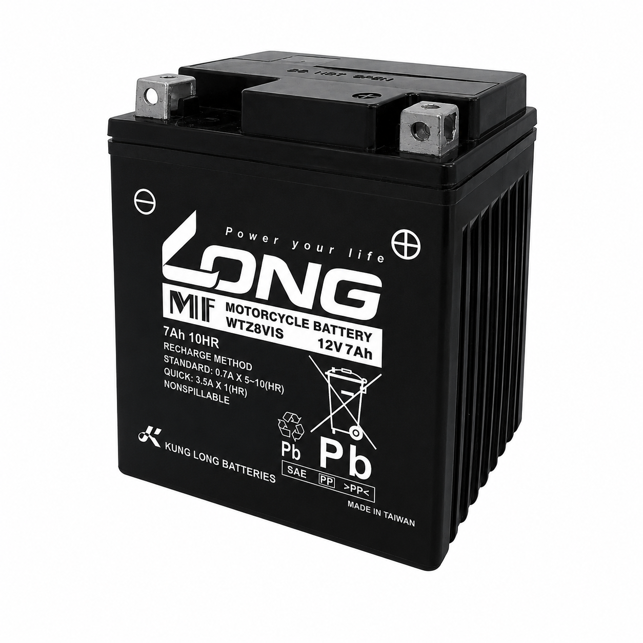 LONG WTZ8VIS 12V 7Ah Maintenance-Free Motorcycle Battery Price In Pakistan