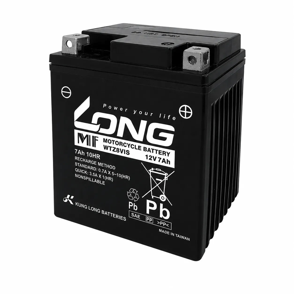 LONG WTZ8VIS 12V 7Ah Maintenance-Free Motorcycle Battery Price In Pakistan
