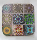 Mandala Patterns & Cultural Printed Wooden Tea Coasters