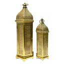 Metal Candle Holder Lanterns (Set Of 2)