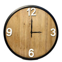 Metal & Wood Wall Clock 60cm Dia