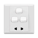 Monaco 3 Gang + 2 Pin Socket Outlet 10A