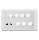 Monaco 7 Gang + 2 Pin Socket Outlet
