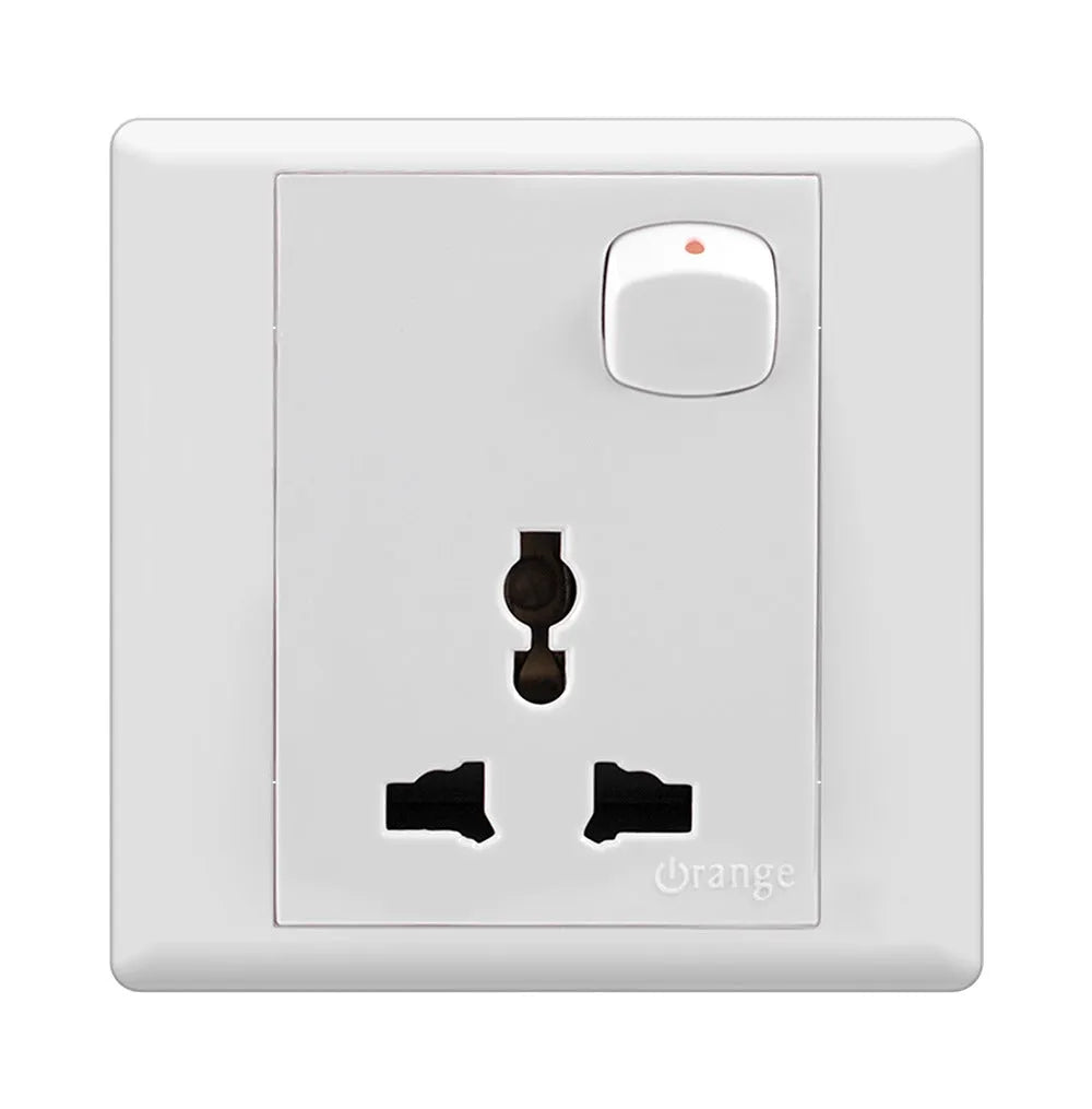 Monaco Single Switched Flat Pin Socket Outlet Price in Pakistan Main image