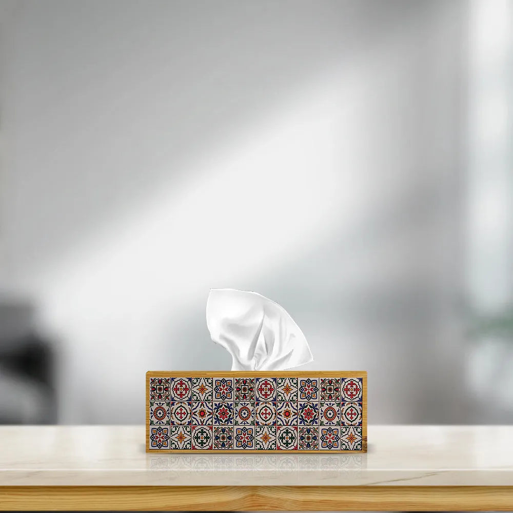 Mosaic Handmade Wooden Tissue Box Price in Pakistan Main image