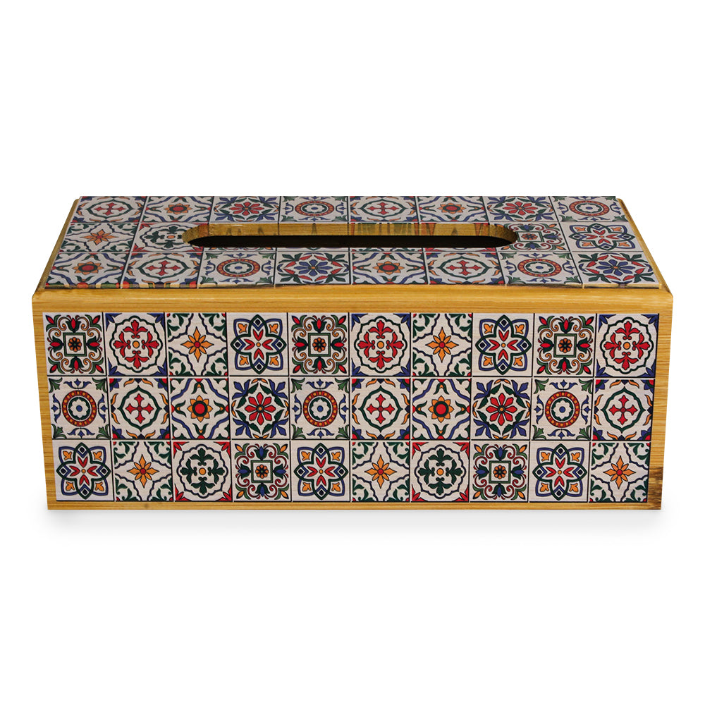 Mosaic Handmade Wooden Tissue Box