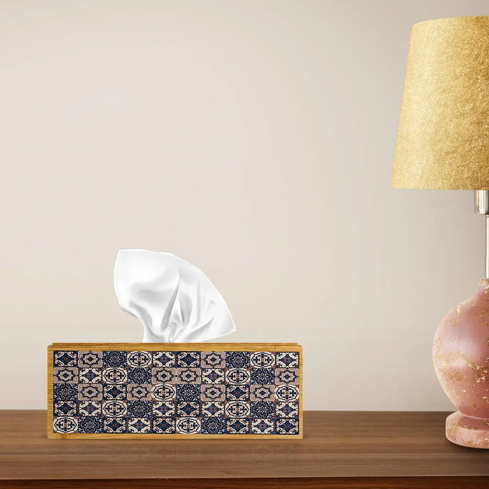 Vintage Naqsh Print Wooden Tissue Box Price in Pakistan Main image