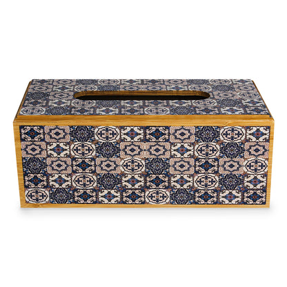 Vintage Naqsh Print Wooden Tissue Box