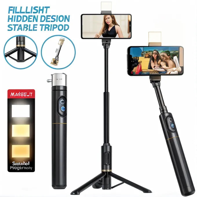 Neepho 4 in 1 Longest Selfie Stick Tripod (Black) Secondary image