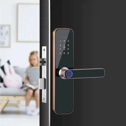 Okasha Waterproof Door Lock Rose Gold Price in Pakistan