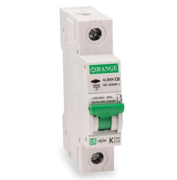Orange Alpha Series 1 Pole Type C Miniature Circuit Breaker 230/400V 6KA Price in Pakistan