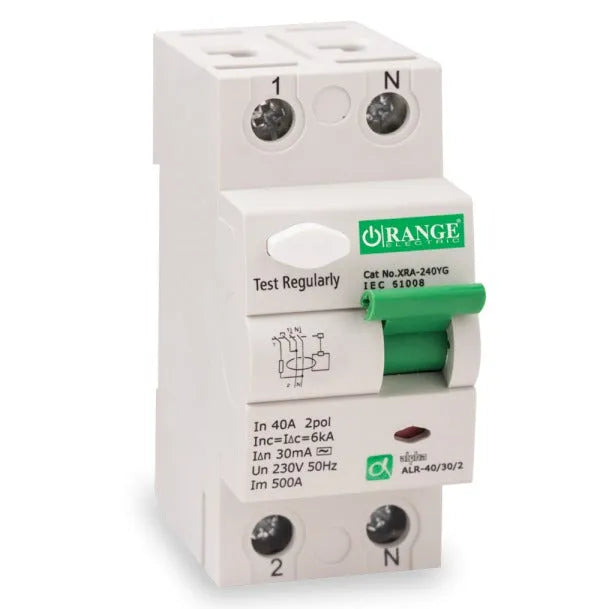 Orange Alpha 2 Pole RCCB Breaker Price in Pakistan