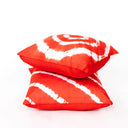 Orange White Lines Baandhni