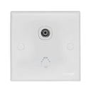 Casablanca 2 Gang Telephone + TV Co-Axial Outlet 75 Ohm