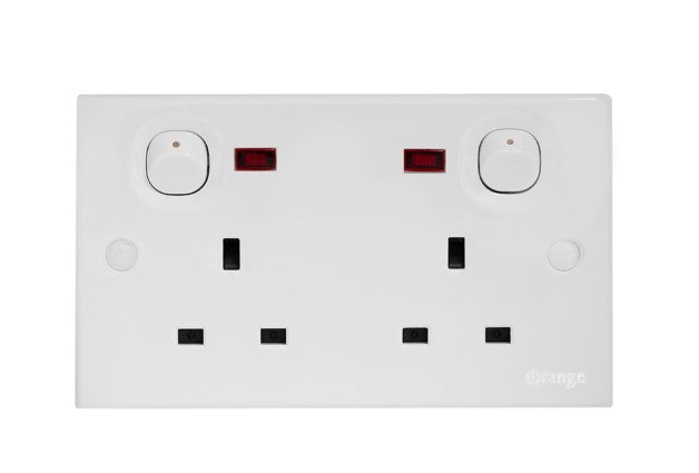 Orange Casablanca 13Amp Twin Neon Socket Price in Pakistan