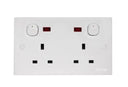 Casablanca Twin Switch Socket Outlet with Neon 13Amp