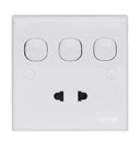 Casablanca 3 Gang + 1 Switch Socket Outlet